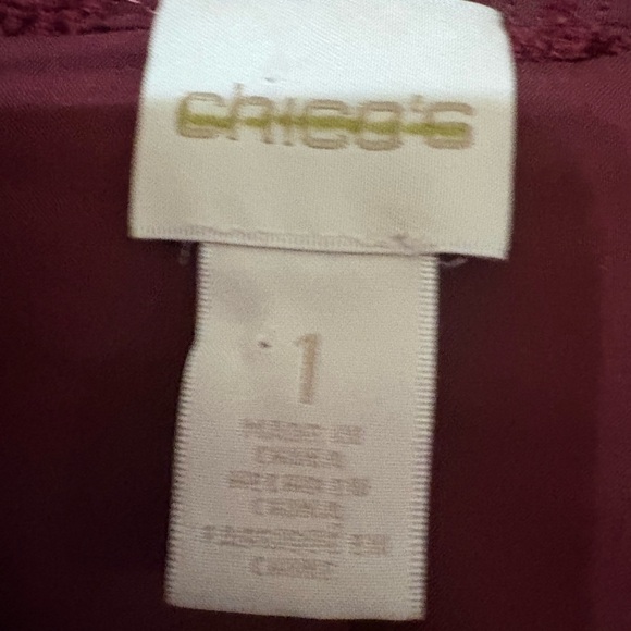 Chico's Deep Red Lace Cardigan - Picture 3 of 3